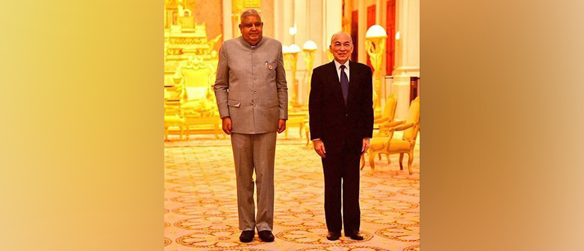  The Hon’ble Vice President of India Shri Jagdeep Dhankhar called on the king of Cambodia, Norodom Sihamoni
